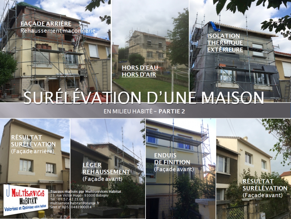 Gros ?uvre : surélévation d'une maison 